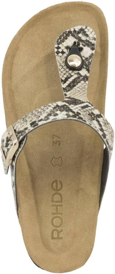 Rohde dames teenslippers met slangenprint - Foto 3