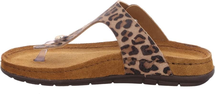 Rohde 5891 18 Teenslippers Bruin Panterprint Suede Dames- Beige - Foto 4