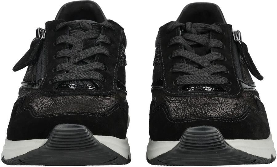 Gabor Rollingsoft Sneaker 0103.01.007 Zwart Metalli Suede Lak Zwart Antraciet Combi - Foto 5