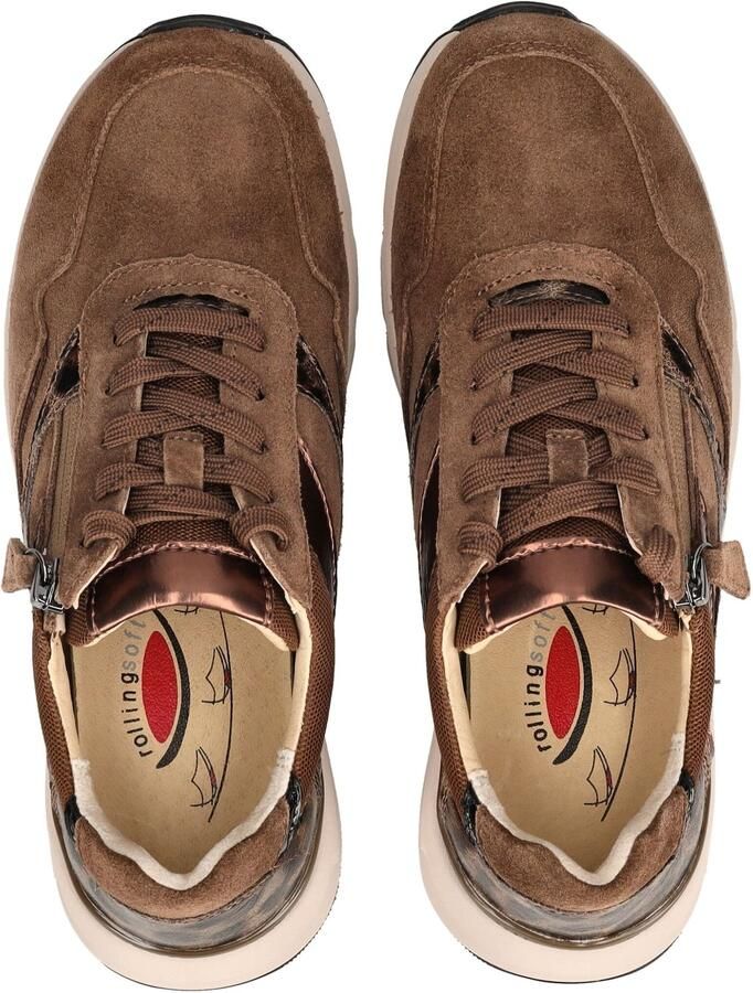 Gabor Rollingsoft Sneakers bruin Suede Dames - Foto 7