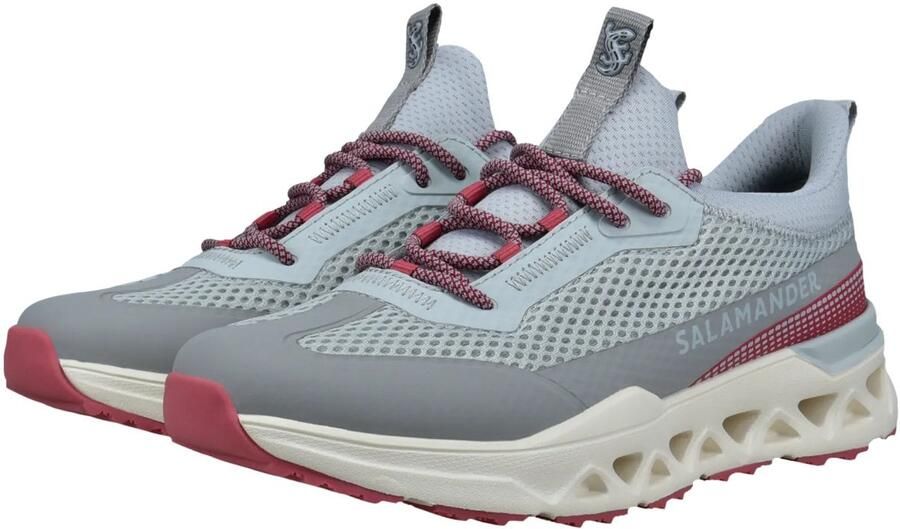 SALAMANDER Sneakers laag grijs basaltgrijs donkerrood - Foto 4