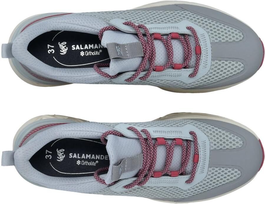 SALAMANDER Sneakers laag grijs basaltgrijs donkerrood - Foto 2