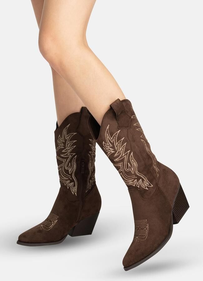 Salinyang Cowboylaarzen beige bruin - Foto 6