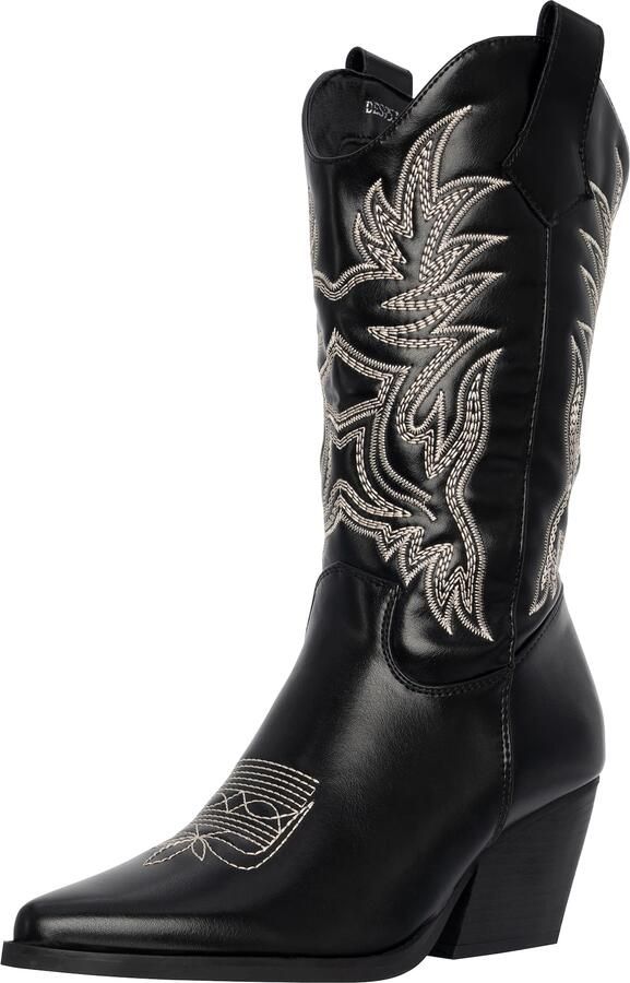 Salinyang Cowboylaarzen beige zwart - Foto 2