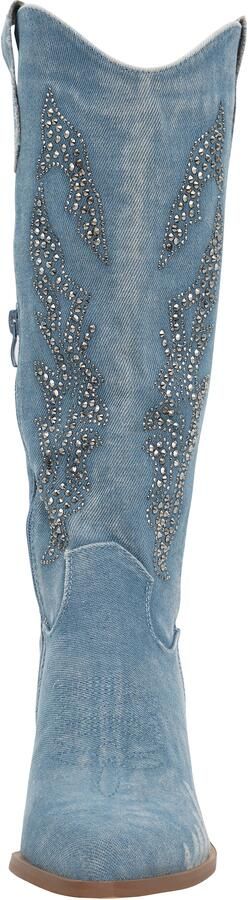 Salinyang Cowboylaarzen blauw denim zilver - Foto 6