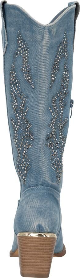Salinyang Cowboylaarzen blauw denim zilver - Foto 5