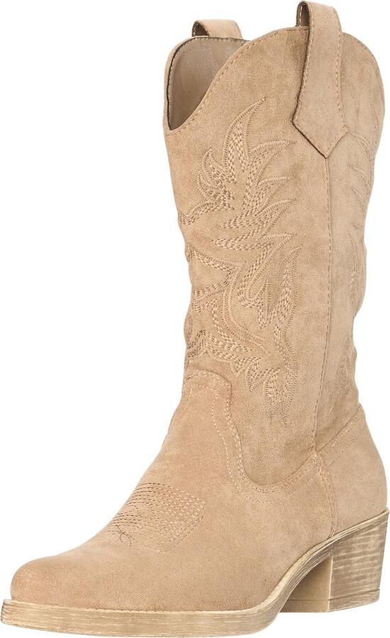 Salinyang Cowboylaarzen camel