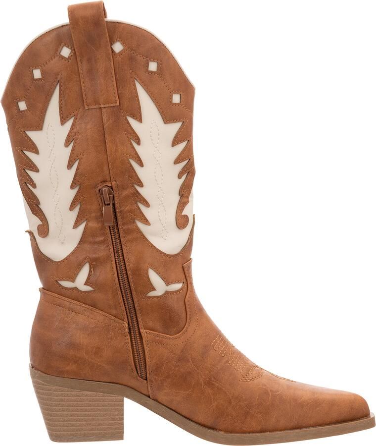 Salinyang Cowboylaarzen crème camel