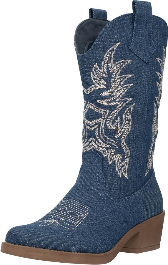 Salinyang Cowboylaarzen donkerblauw - Foto 6