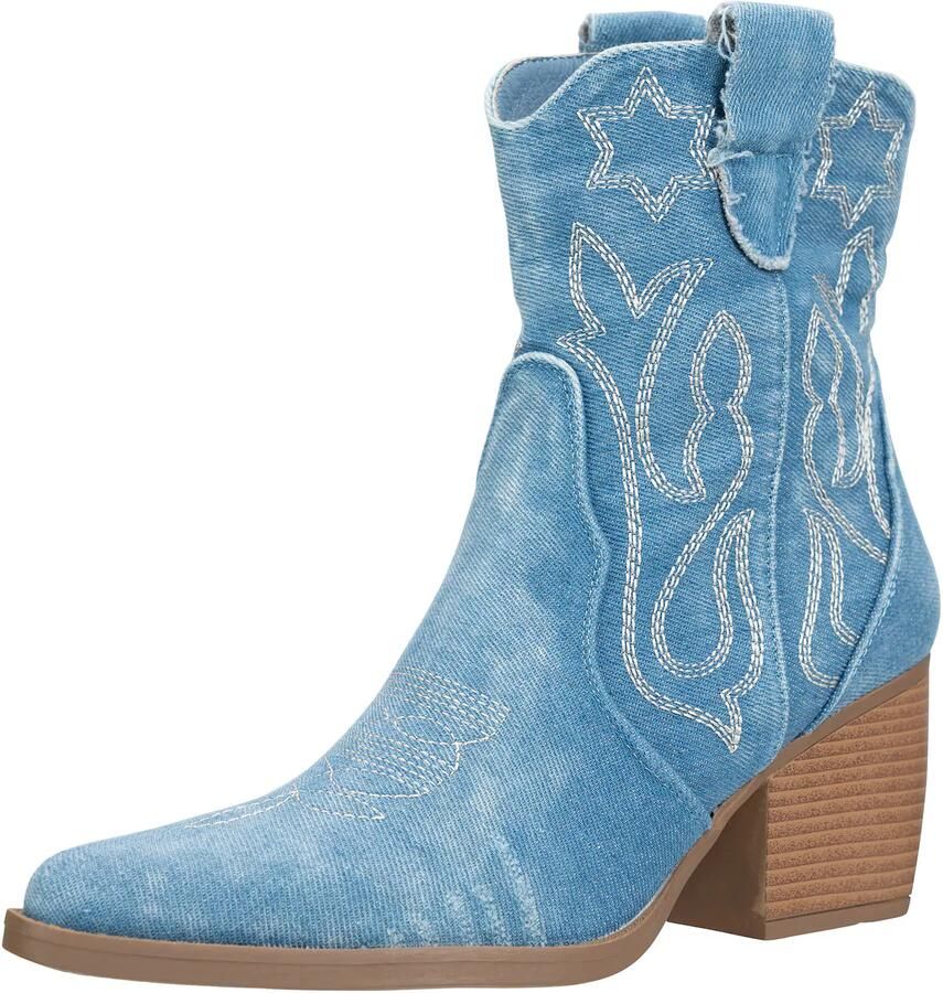 Salinyang Cowboylaarzen royal blue koningsblauw