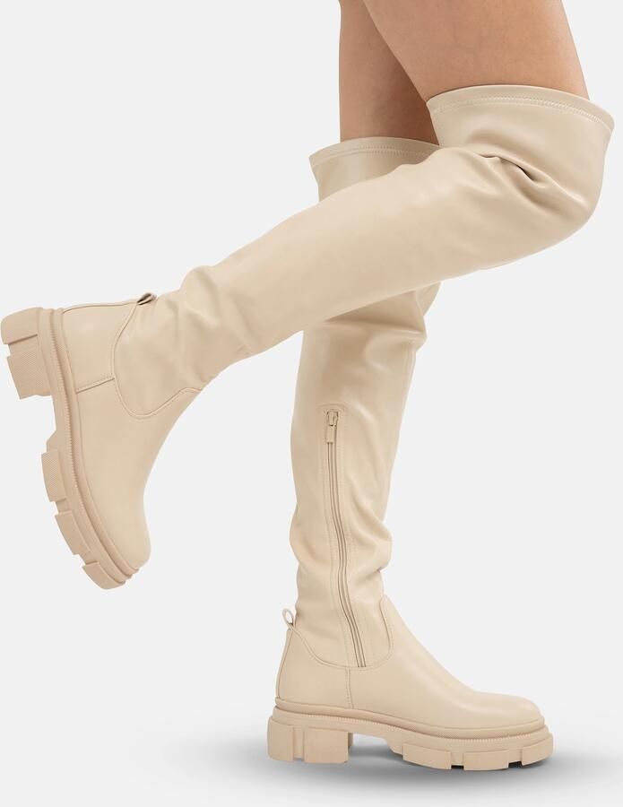 Salinyang Overknee laarzen beige - Foto 5