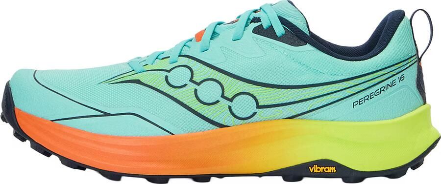 Saucony Peregrine 16 Trailschoenen Heren Splash Citron Blue Clair - Foto 2
