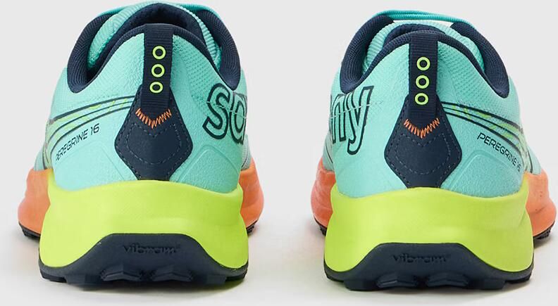 Saucony Peregrine 16 Trailschoenen Heren Splash Citron Blue Clair - Foto 6