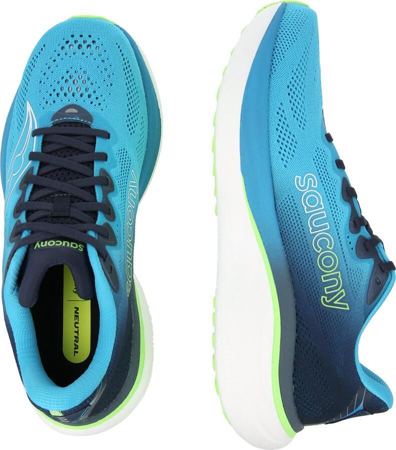 Saucony Loopschoen 'Ride 19' navy hemelsblauw limoen - Foto 3