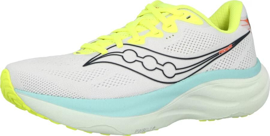 Saucony Loopschoen 'RIDE 19' neongeel oranjerood zwart wit - Foto 2