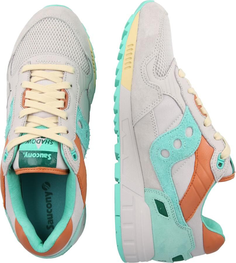Saucony Sneakers laag 'SHADOW 5000' lichtgrijs jade groen oranje - Foto 8