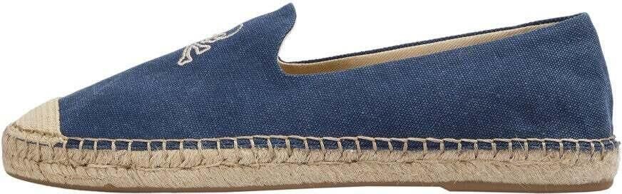 Scalpers Espadrilles 'Skull' blauw denim