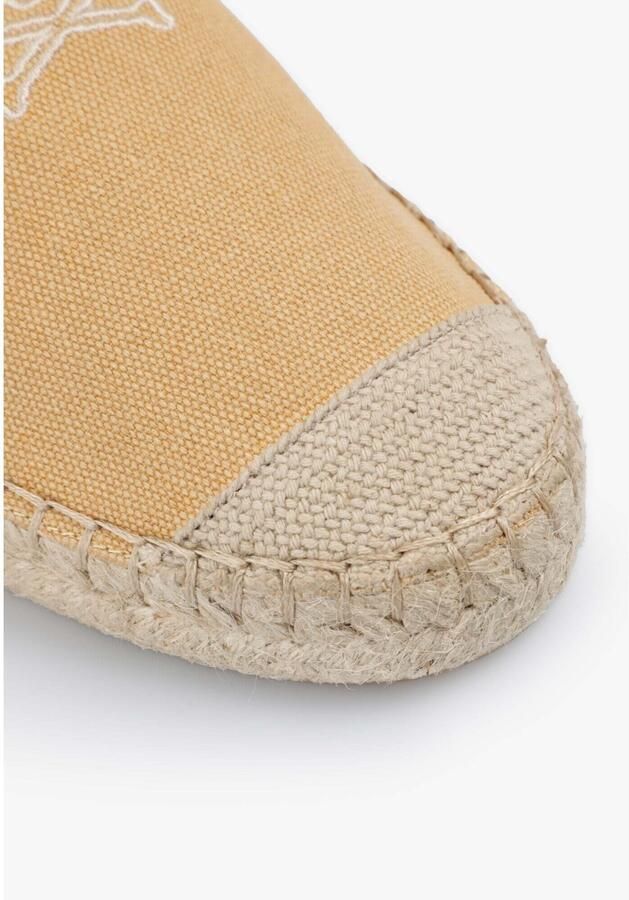 Scalpers Espadrilles 'Skull' mosterd wit - Foto 6