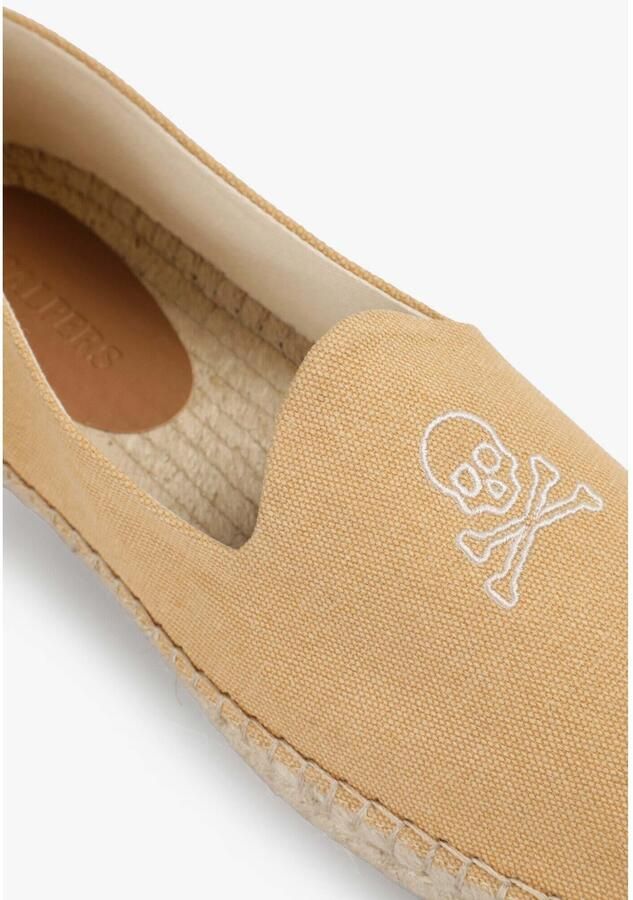 Scalpers Espadrilles 'Skull' mosterd wit - Foto 5