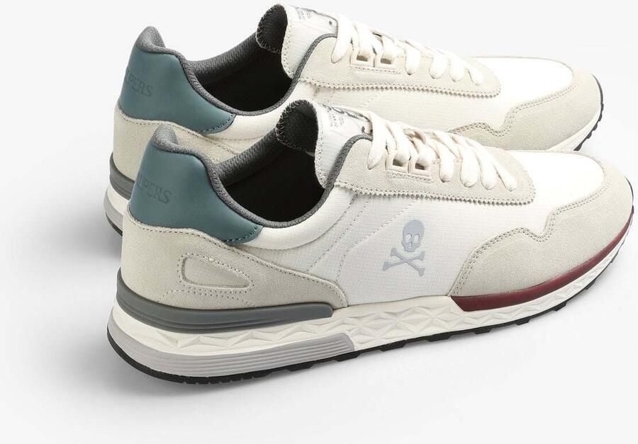 Scalpers Sneakers laag 'Harry' lichtgrijs donkergroen offwhite - Foto 5