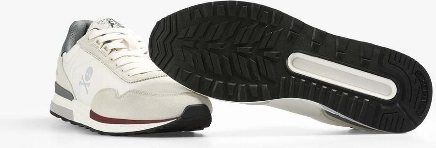 Scalpers Sneakers laag 'Harry' lichtgrijs donkergroen offwhite - Foto 6