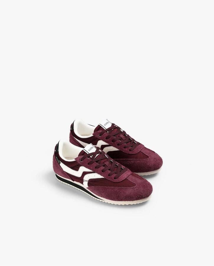 Scalpers Sneakers laag 'Nats' bourgogne wit - Foto 2