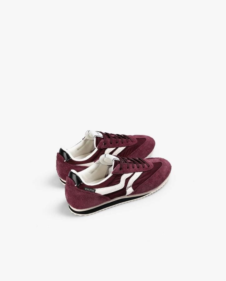 Scalpers Sneakers laag 'Nats' bourgogne wit - Foto 3