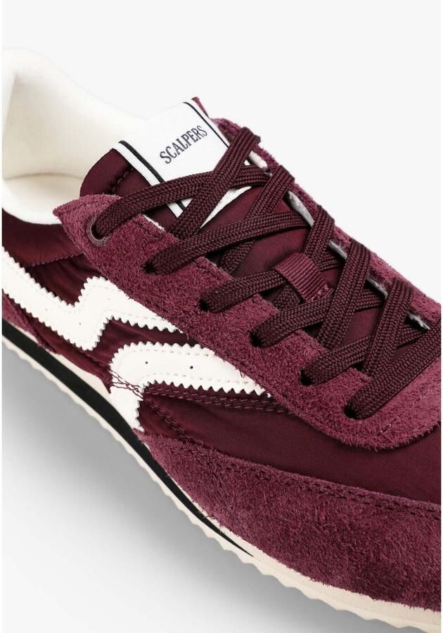 Scalpers Sneakers laag 'Nats' bourgogne wit - Foto 5