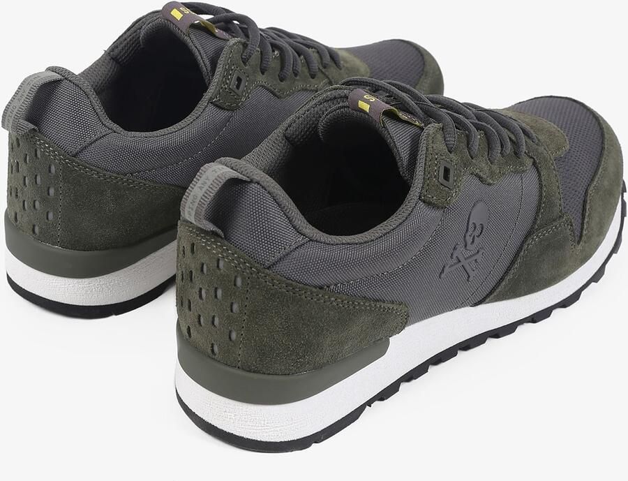 Scalpers Sneakers laag 'Skull' donkergrijs kaki - Foto 2