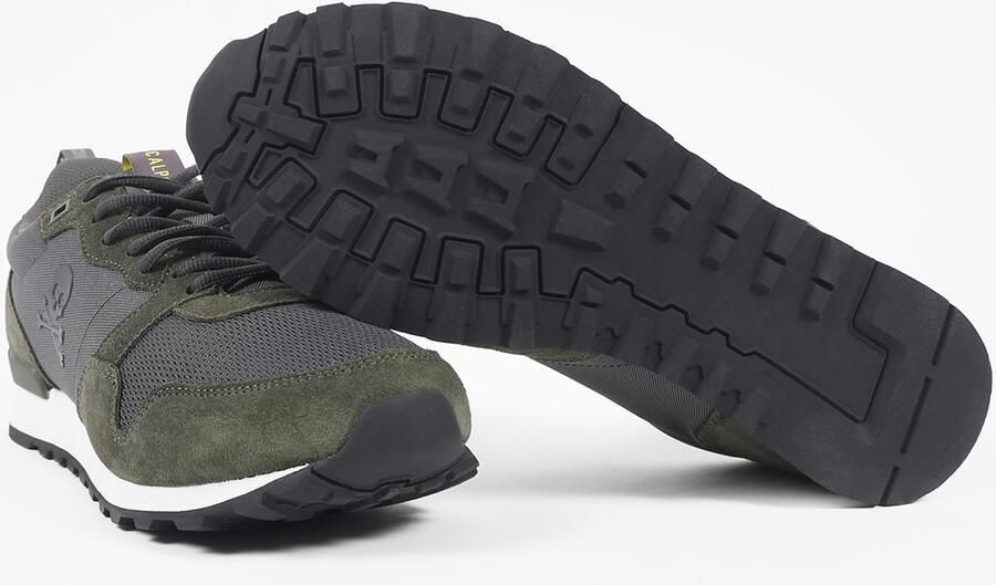 Scalpers Sneakers laag 'Skull' donkergrijs kaki - Foto 4