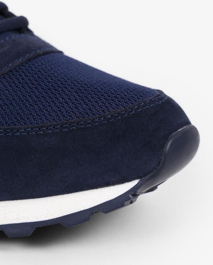 Scalpers Sneakers laag 'Skull' navy grijs oranje - Foto 3