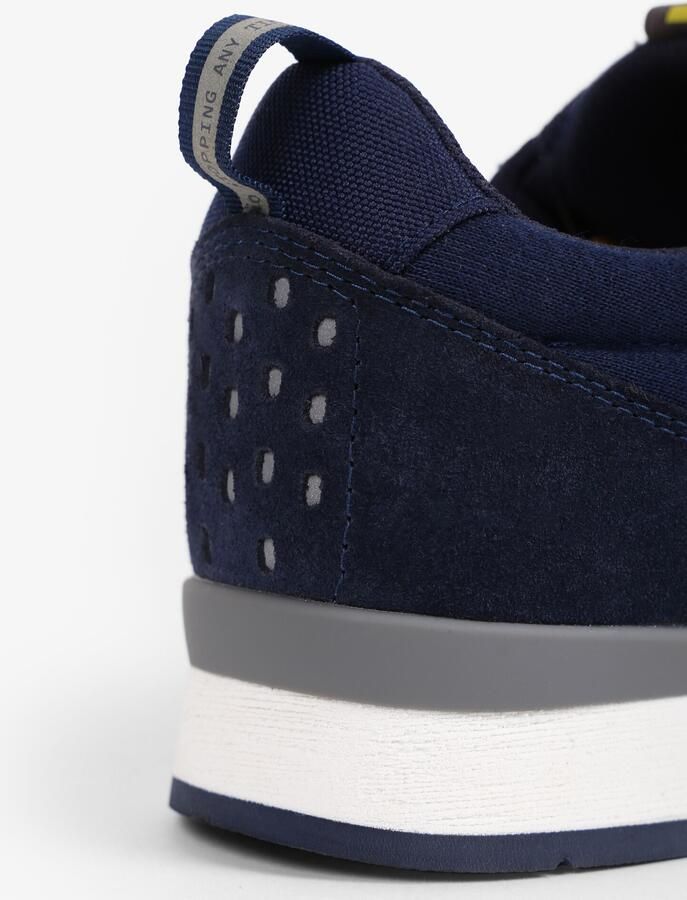Scalpers Sneakers laag 'Skull' navy grijs oranje - Foto 4