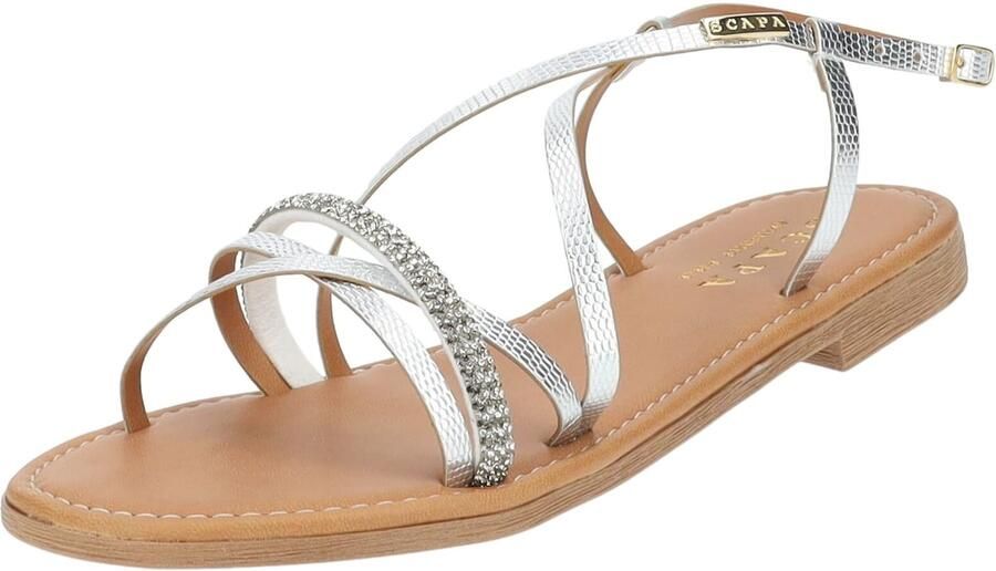 SCAPA Sandalen met riem zilver