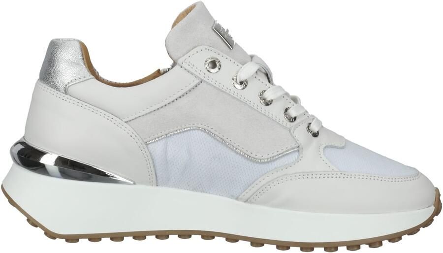SCAPA Sneakers laag zilver wit natuurwit - Foto 4