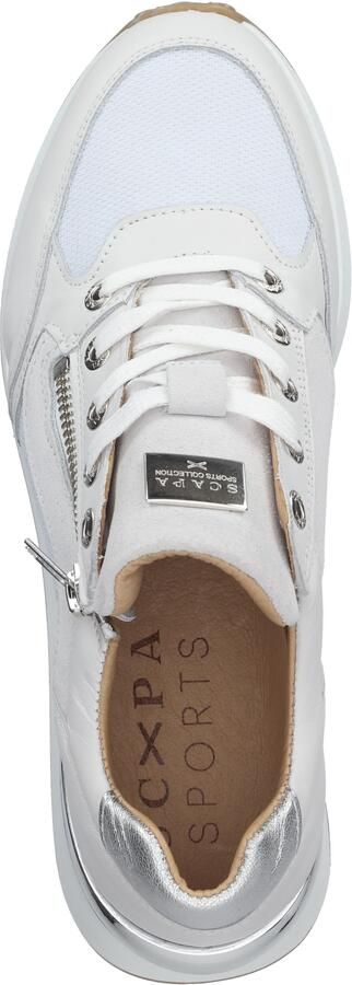 SCAPA Sneakers laag zilver wit natuurwit - Foto 6