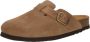 Scholl FAE NEW Suede SA Womens Taupe FALSO Clogs Taupe - Thumbnail 3
