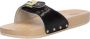 Scholl Pescura Flat Lea W Black- slipper- klompen - Thumbnail 5