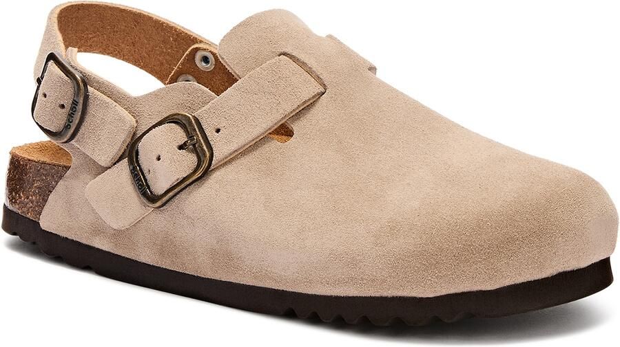 Scholl Dames Slippers Fae Backstrap Dark Beige - Foto 6