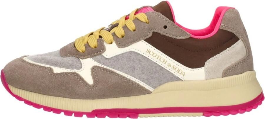 Scotch & Soda Scotch&Soda dames sneaker Vivi suède en vilt taupe - Foto 7