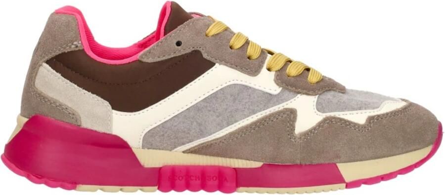 Scotch & Soda Scotch&Soda dames sneaker Vivi suède en vilt taupe - Foto 11