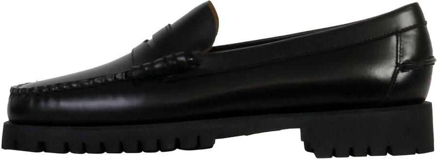 Sebago Zwarte leren platte schoenen voor het winterseizoen Black Dames - Foto 7