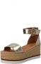 SEE BY CHLOÉ See By Chloé Espadrilles Dames Glyn Maat: 41 Materiaal: Leer Kleur: Goud - Thumbnail 4