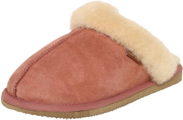 Shepherd Comfortabele Nubuck Leren Pantoffels met Echte Lamsvacht Voering Brown Dames - Foto 8