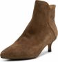 Shoe the Bear Elegante Suède Enkellaars met Ritssluiting Beige Dames - Thumbnail 2