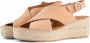 Shoe the Bear Orchid Wedge Suède Leren Sandalen Beige Dames - Thumbnail 1