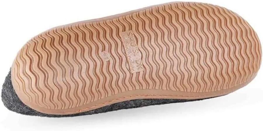 SHUS walk with nature Huisschoen 'Uldhjemmesko (100% ren uld) m Gummisål Dansk Design fra SHUS' antraciet - Foto 3