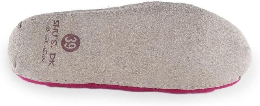 SHUS walk with nature Huisschoenen 'Hjemmesko med høj skaft af 100% ren uld Model pink m sål i skind Dansk Design fra SHUS' lichtroze - Foto 3