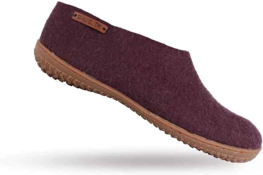 SHUS walk with nature Huisschoenen 'Uld hjemmesko (100% ren uld) m Gummisål Dansk Design fra SHUS' lila - Foto 2