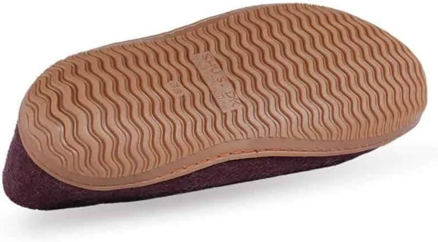 SHUS walk with nature Huisschoenen 'Uld hjemmesko (100% ren uld) m Gummisål Dansk Design fra SHUS' lila - Foto 3