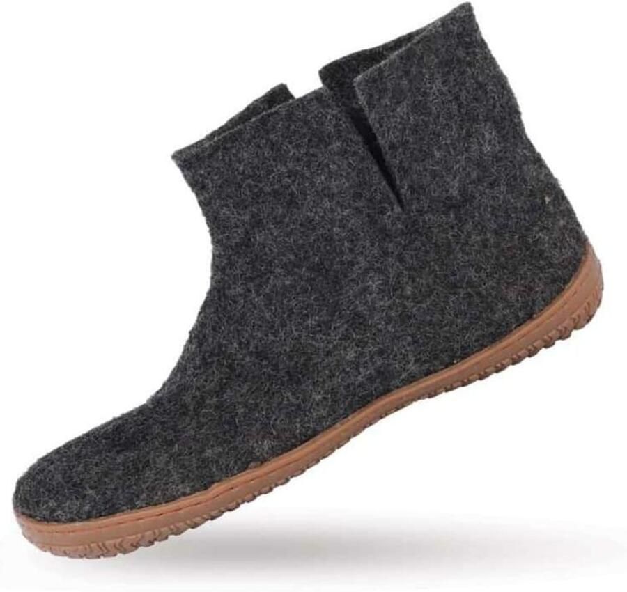 SHUS walk with nature Laarzen 'Uldstøvle (100% ren uld) Model koks m Gummisål Dansk Design fra SHUS' donkergrijs